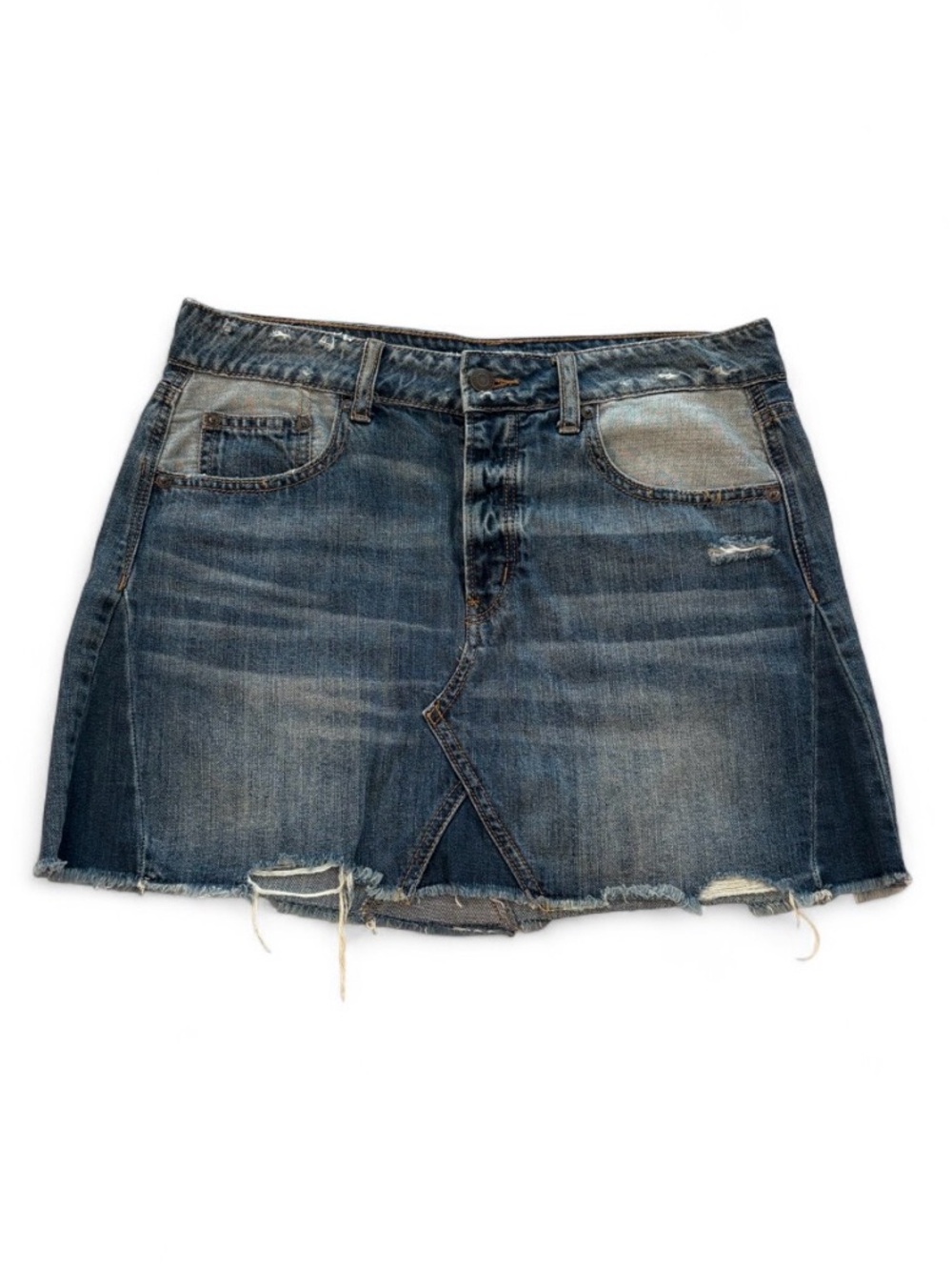 American Eagle Outfitters Distressed Denim Mini Skirt